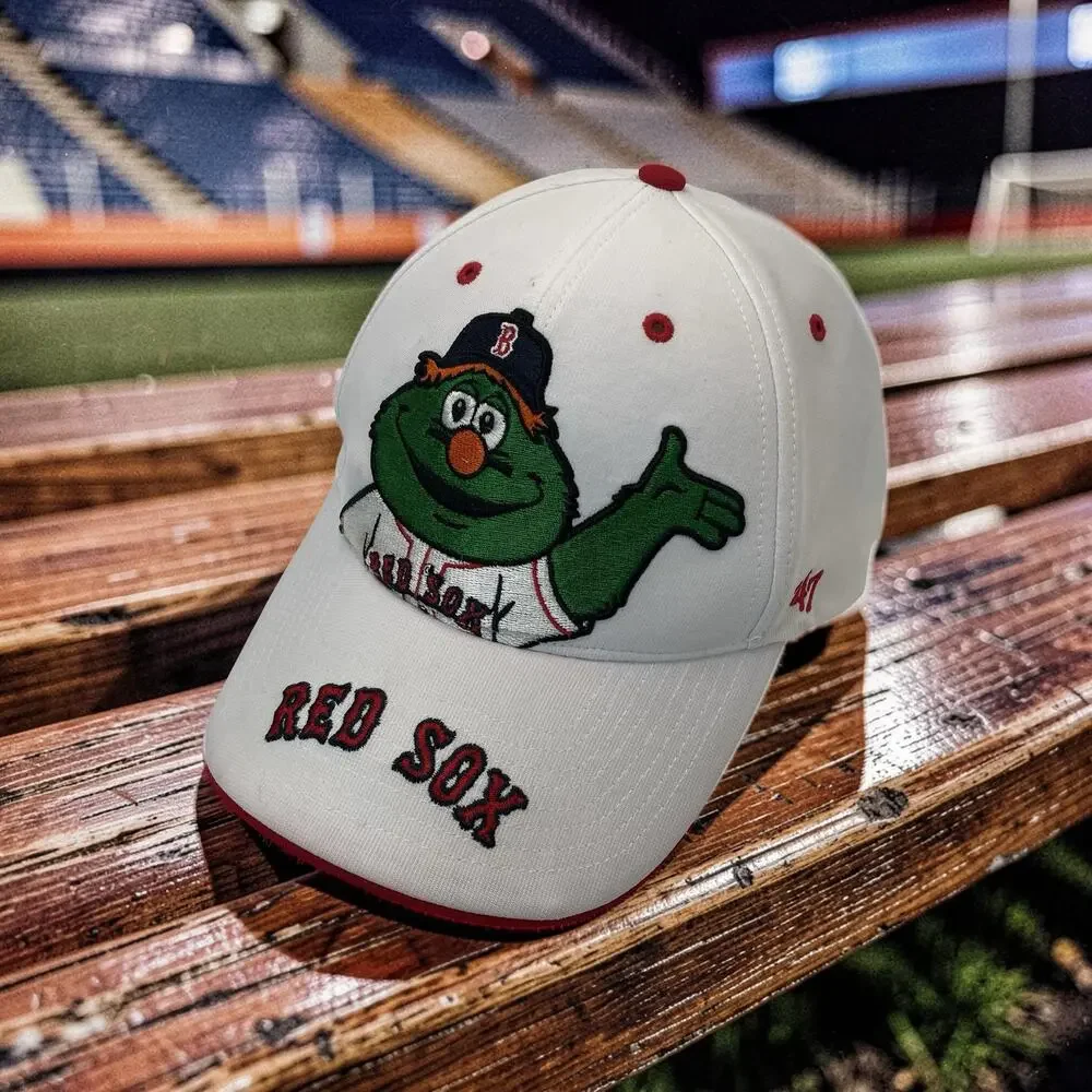 Boston Red Sox 47 Brand Hat Fenway Park Collection Wally Green Monster Cap White